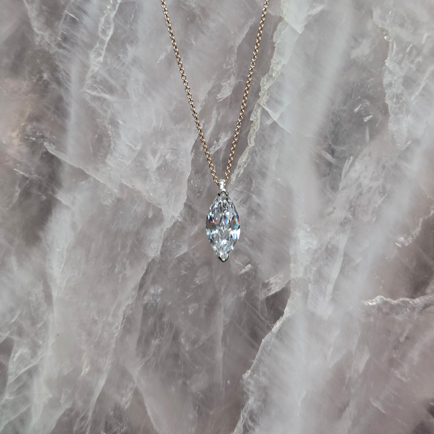 Collier | Marquise Or Rose