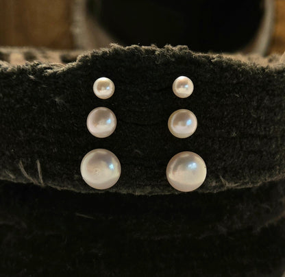 Boucles d'oreilles | Boutons de perles 14k