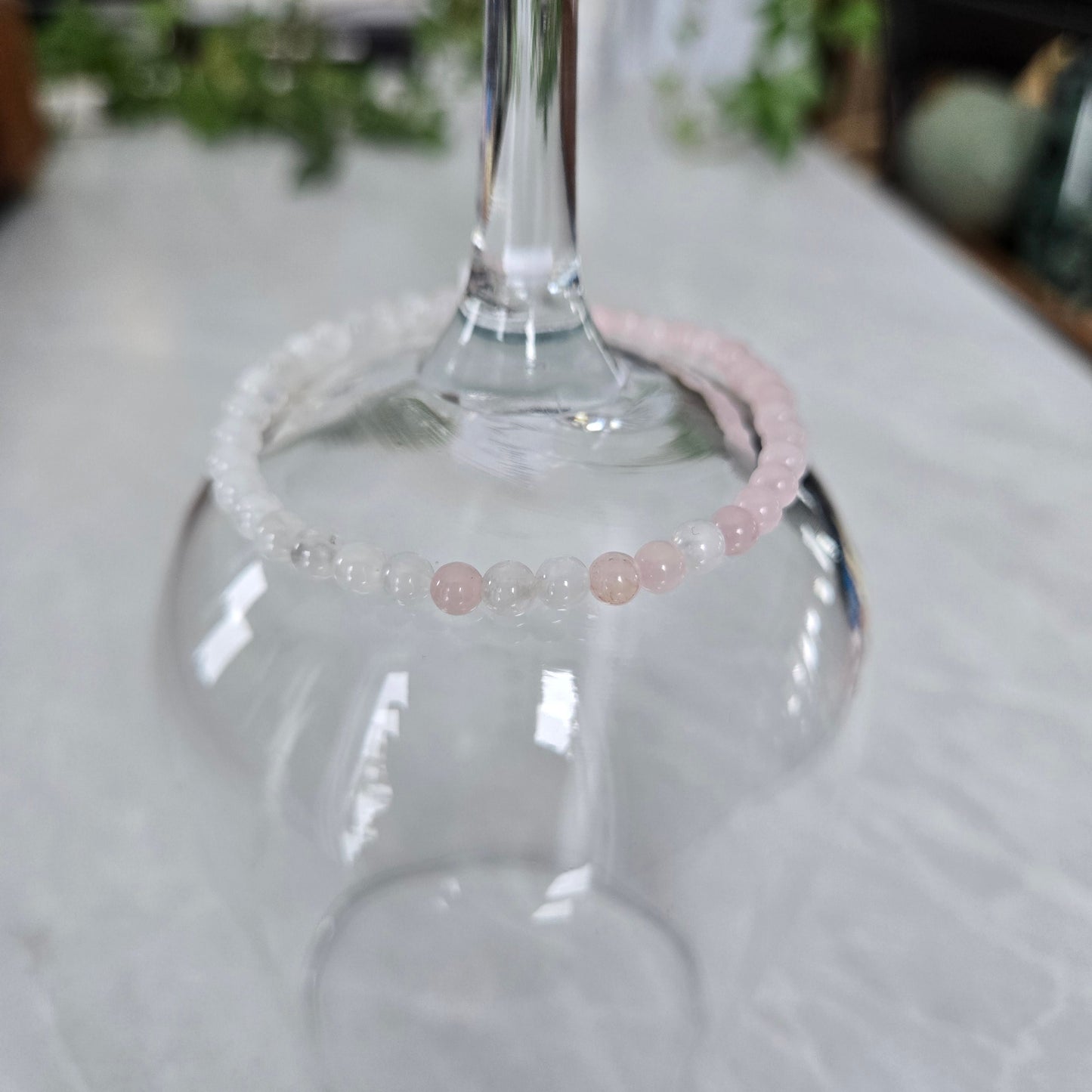 Bracelet de cristaux | Pierre de lune et quartz rose