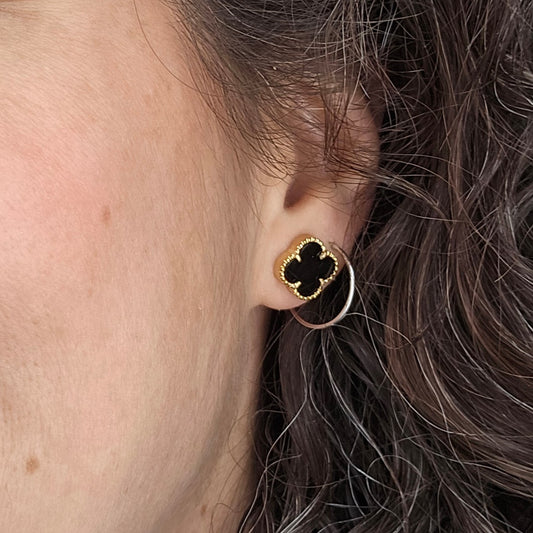 Boucles d'oreilles | Trèfle d'onyx